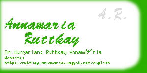 annamaria ruttkay business card